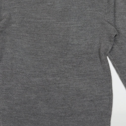 Peacocks Mens Grey  Acrylic Pullover Sweatshirt Size S