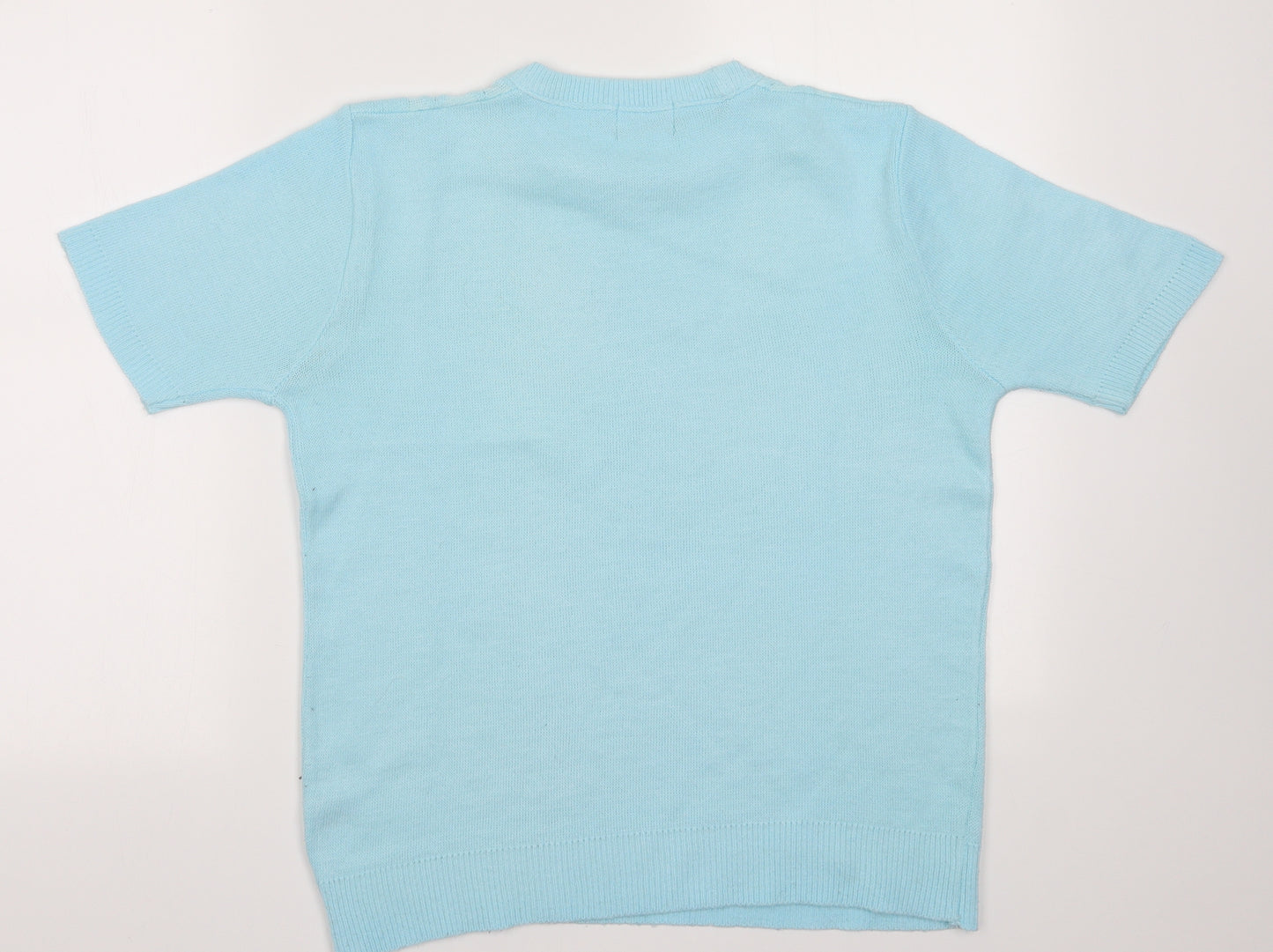 Pyari Womens Blue Argyle/Diamond Acrylic Pullover Sweatshirt Size M  Pullover