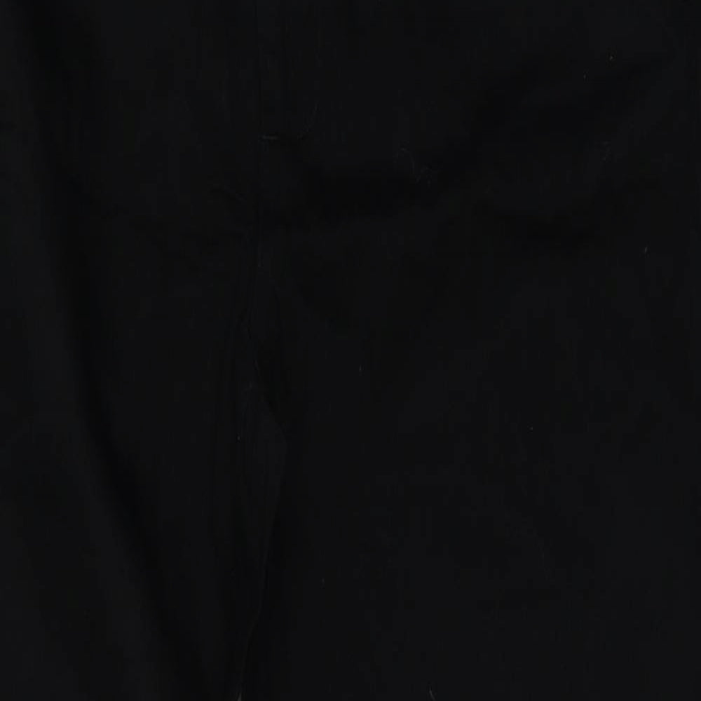 George Mens Black  Cotton Chino Trousers Size 36 L33 in Regular Button