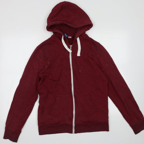 H&M Womens Red  Coir Full Zip Hoodie Size M  Zip