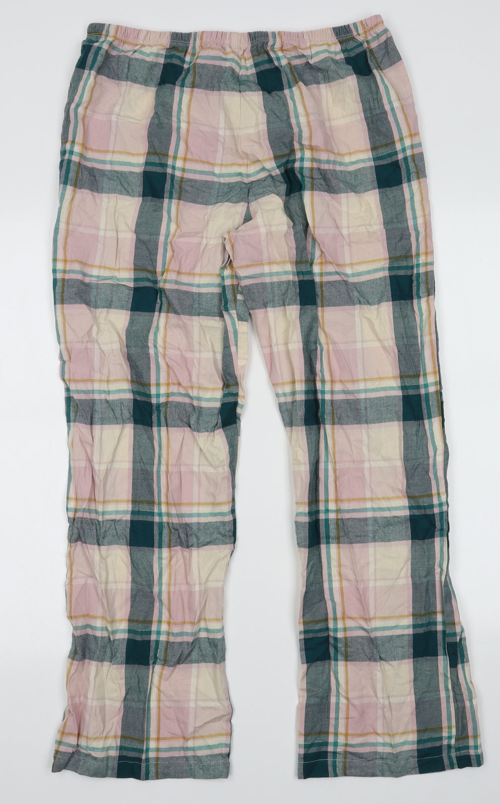 sainsburys Womens Pink Check Cotton  Pyjama Pants Size 12