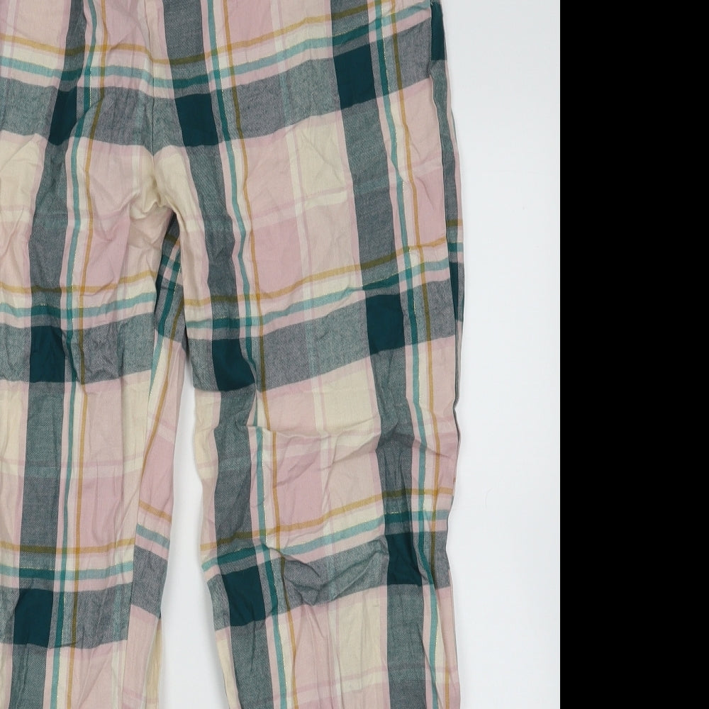 sainsburys Womens Pink Check Cotton  Pyjama Pants Size 12