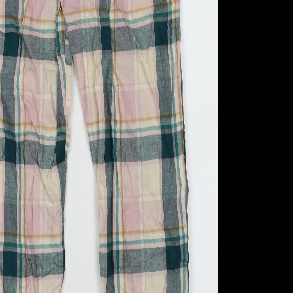 sainsburys Womens Pink Check Cotton  Pyjama Pants Size 12