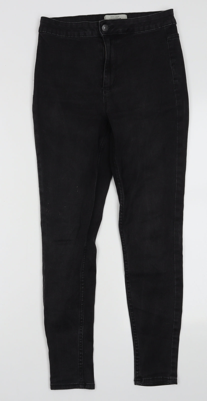 New Look Womens Black  Cotton Skinny Jeans Size 8 L28 in Regular Button