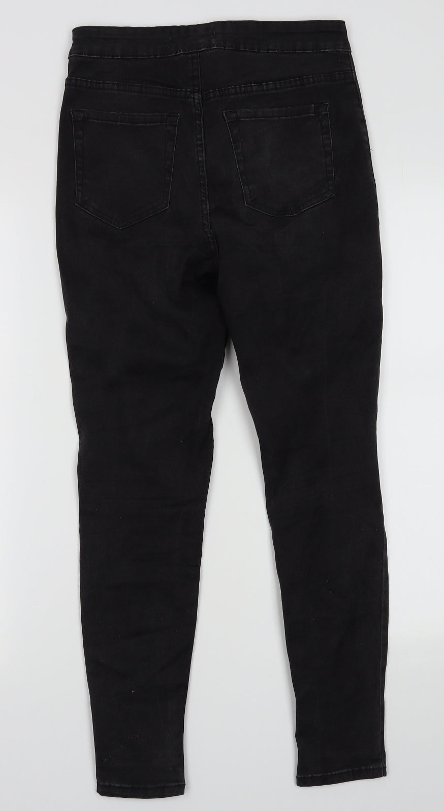 New Look Womens Black  Cotton Skinny Jeans Size 8 L28 in Regular Button