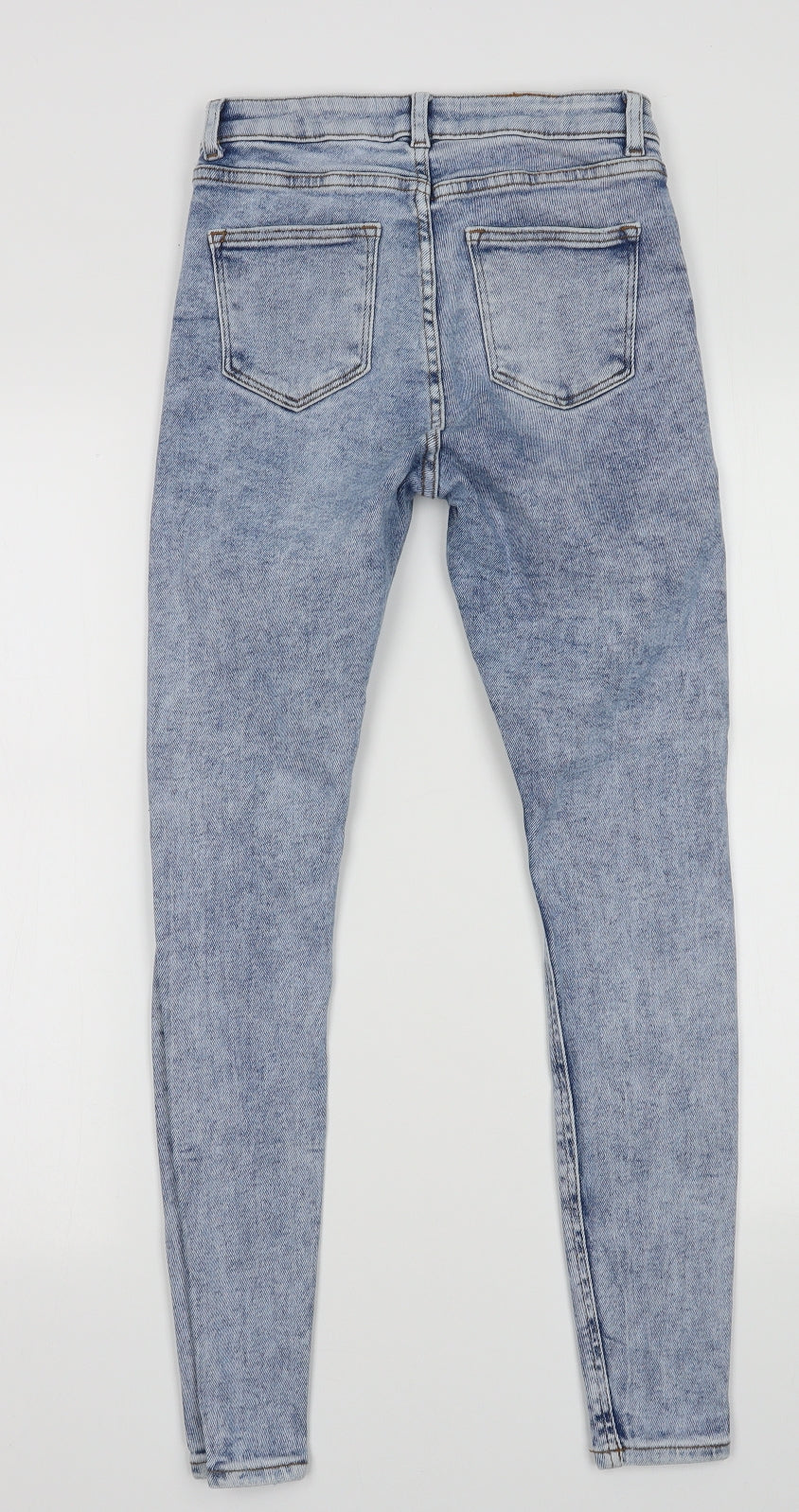 Primark Womens Blue  Coir Skinny Jeans Size 8 L28 in Regular Button