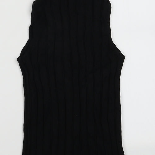 River Island Womens Black  Viscose Pullover Sweatshirt Size 8  Pullover