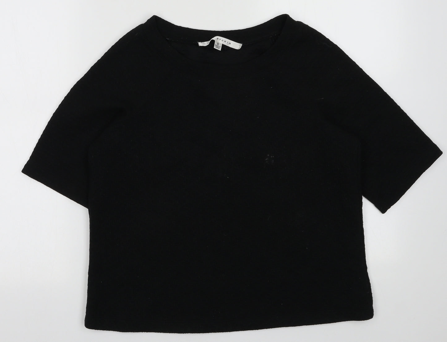 Max Studio Womens Black  Polyester Pullover Sweatshirt Size S  Pullover