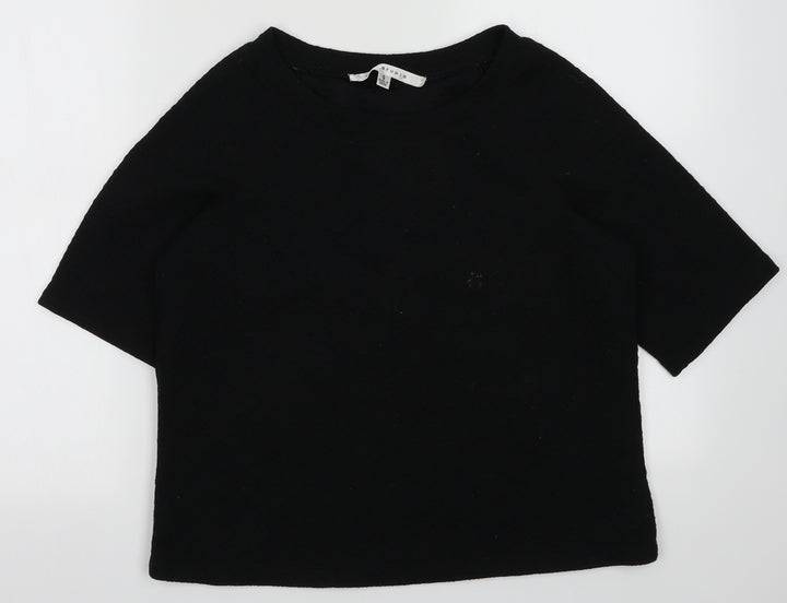 Max Studio Womens Black  Polyester Pullover Sweatshirt Size S  Pullover