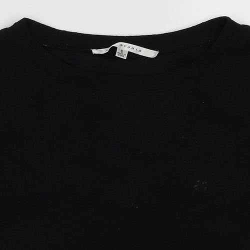 Max Studio Womens Black  Polyester Pullover Sweatshirt Size S  Pullover