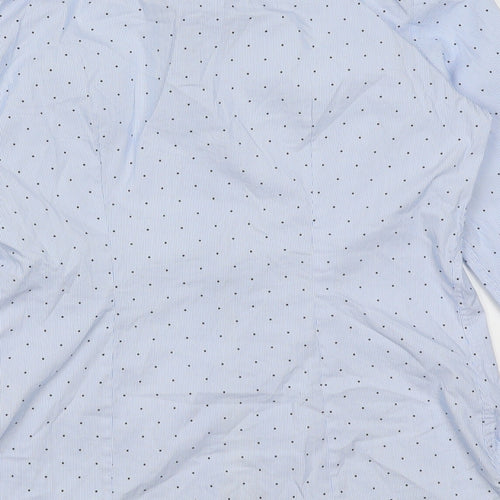 Blue Womens Pink  Cotton  Button-Up Size 8 Collared