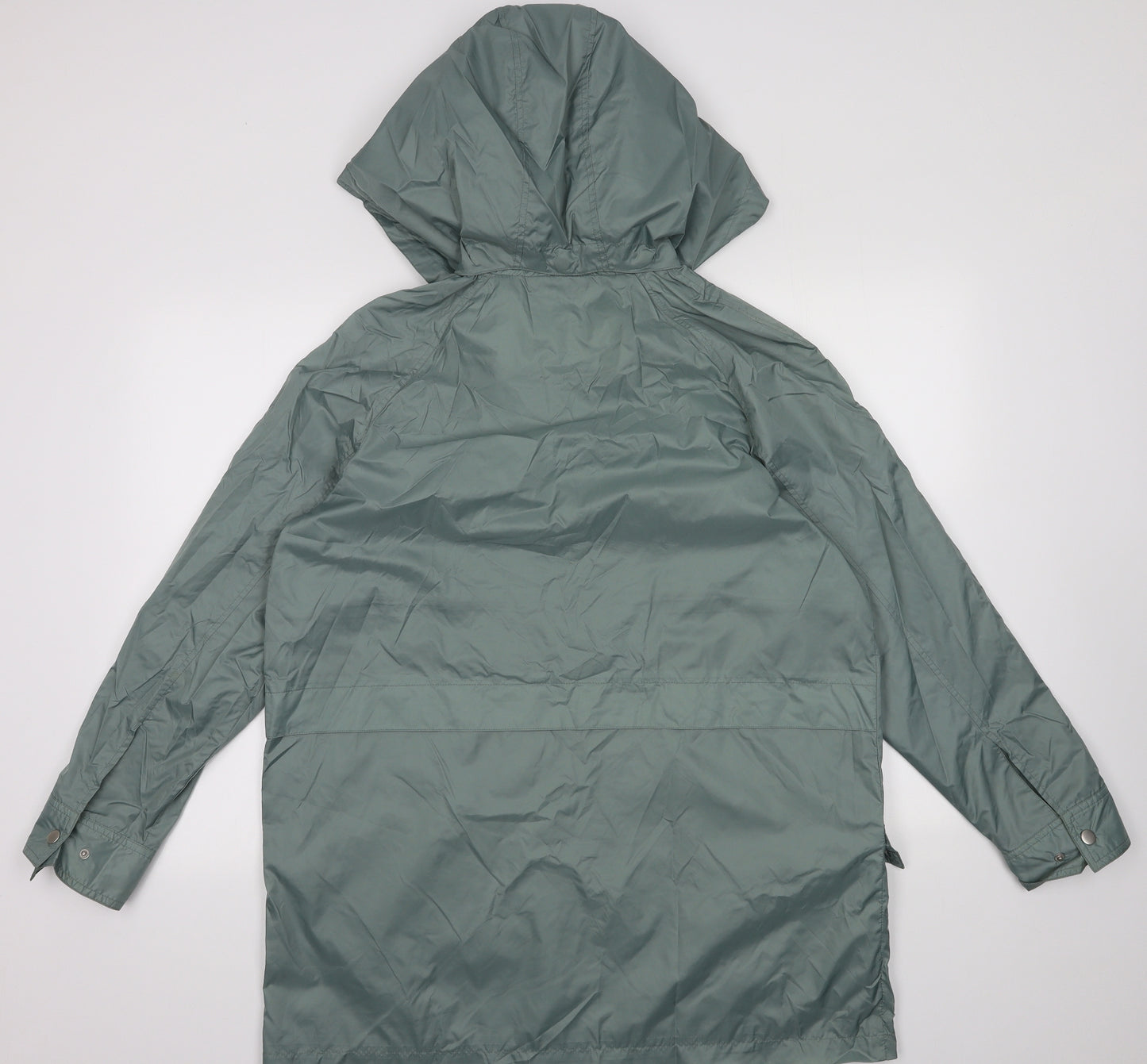 Preworn Womens Green   Rain Coat Coat Size L  Lace Up