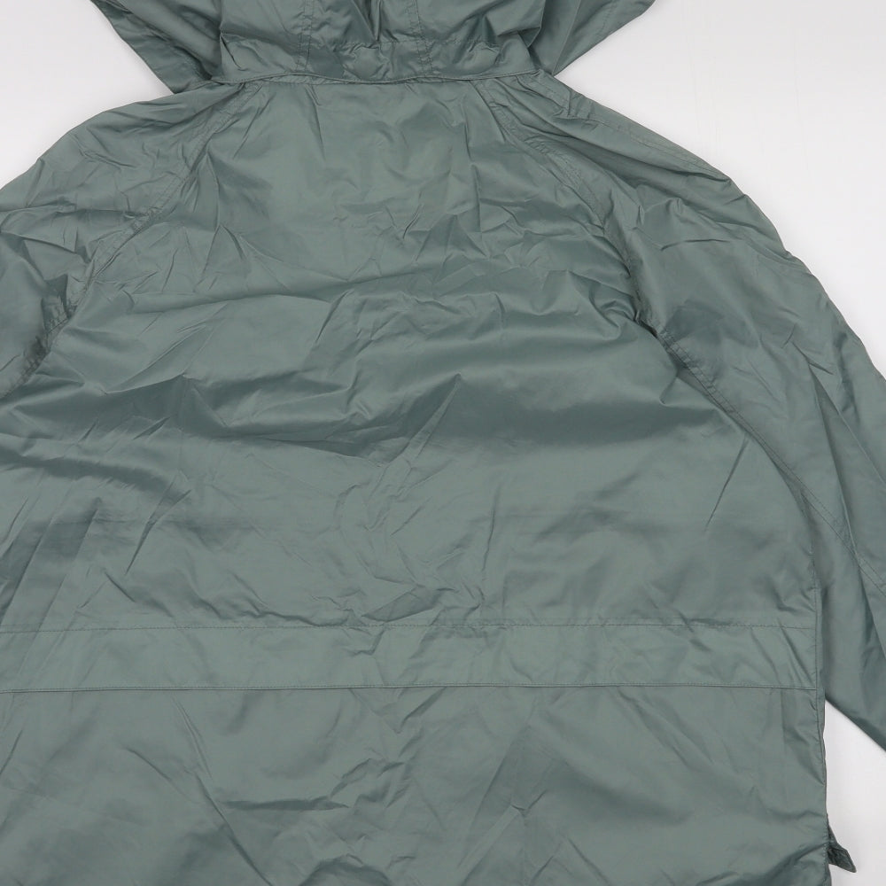 Preworn Womens Green   Rain Coat Coat Size L  Lace Up