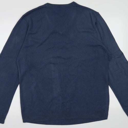 Marks and Spencer Mens Blue  Acrylic Pullover Sweatshirt Size XL
