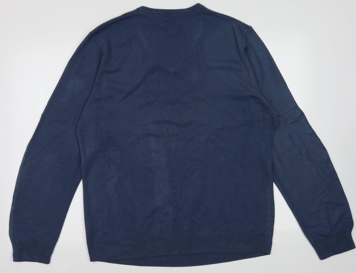 Marks and Spencer Mens Blue  Acrylic Pullover Sweatshirt Size XL