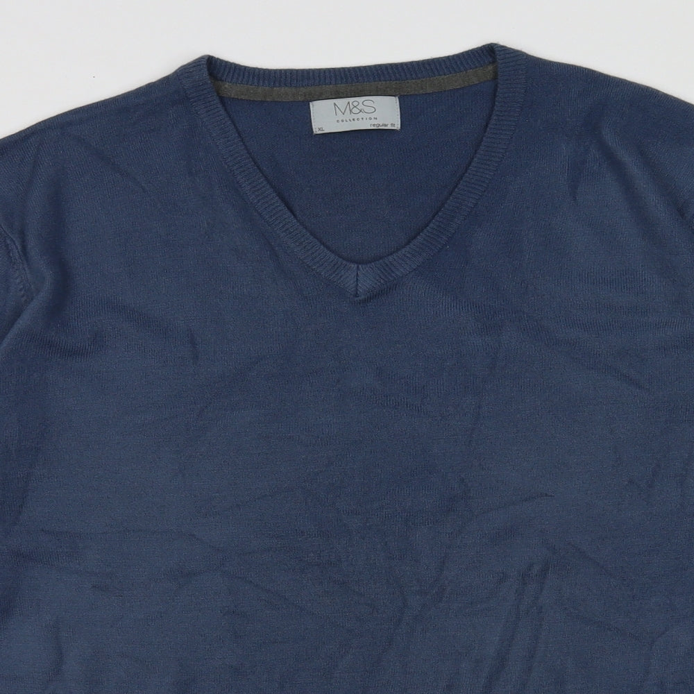 Marks and Spencer Mens Blue  Acrylic Pullover Sweatshirt Size XL