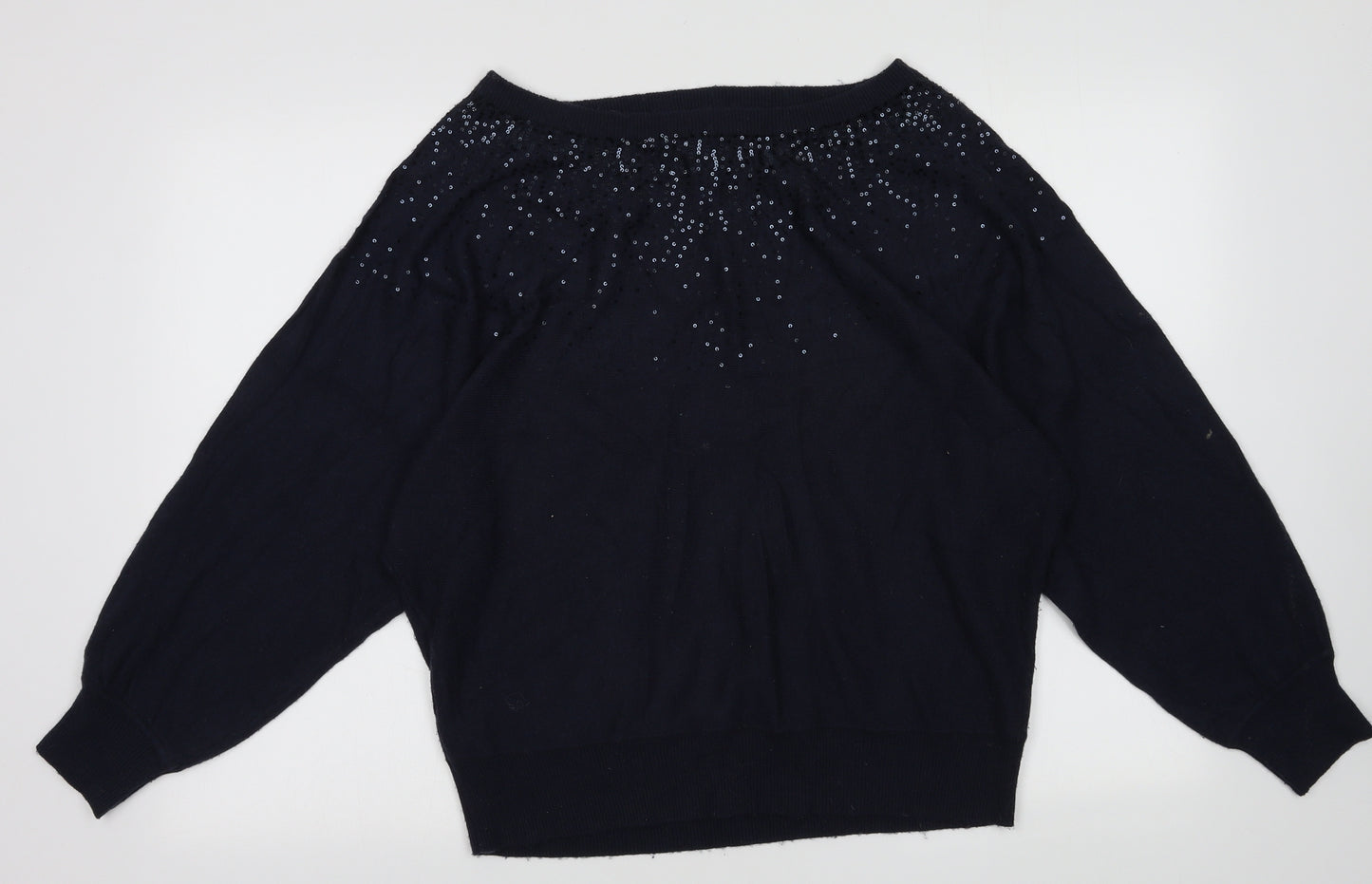 Matalan Womens Blue Fair Isle Acrylic Pullover Sweatshirt Size 12  Pullover