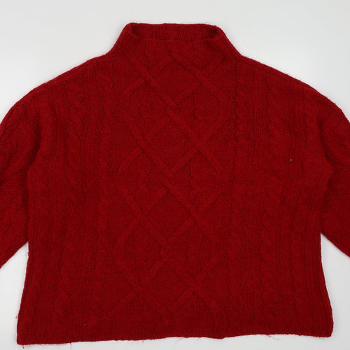 Formula X Womens Red Argyle/Diamond Acrylic Pullover Sweatshirt Size 14  Pullover