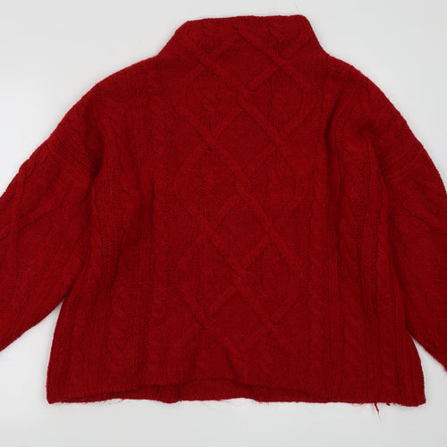 Formula X Womens Red Argyle/Diamond Acrylic Pullover Sweatshirt Size 14  Pullover