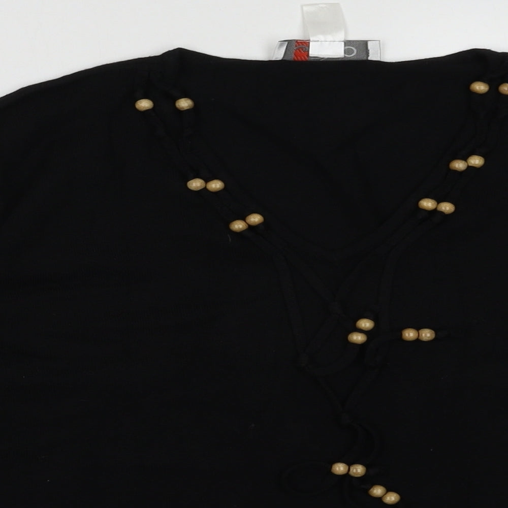 Gelco Womens Black  Viscose Pullover Sweatshirt Size 16  Pullover