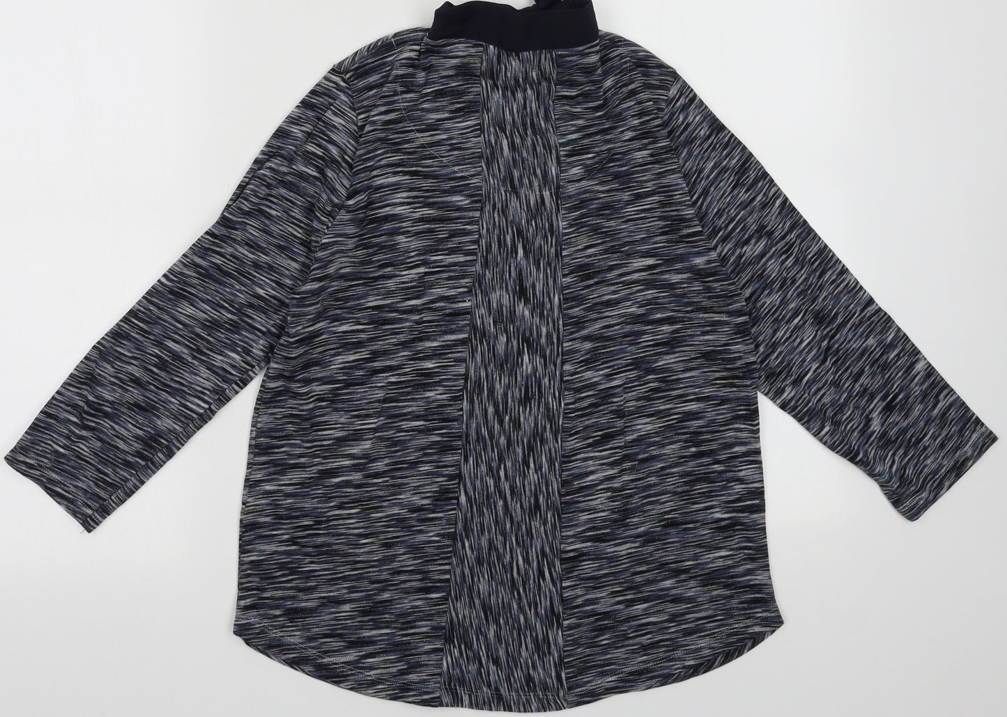 EWM Womens Blue Striped Coir Pullover Sweatshirt Size S  Tie
