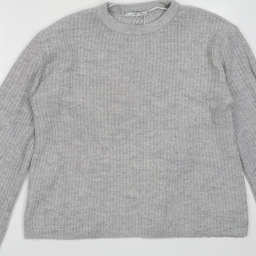 Easy Care Womens Grey  Acrylic  Sweatshirt Size L  Pullover
