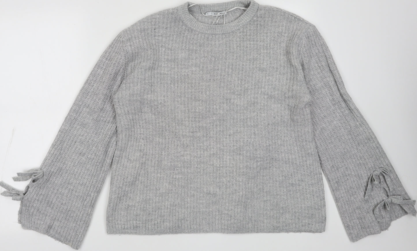 Easy Care Womens Grey  Acrylic  Sweatshirt Size L  Pullover