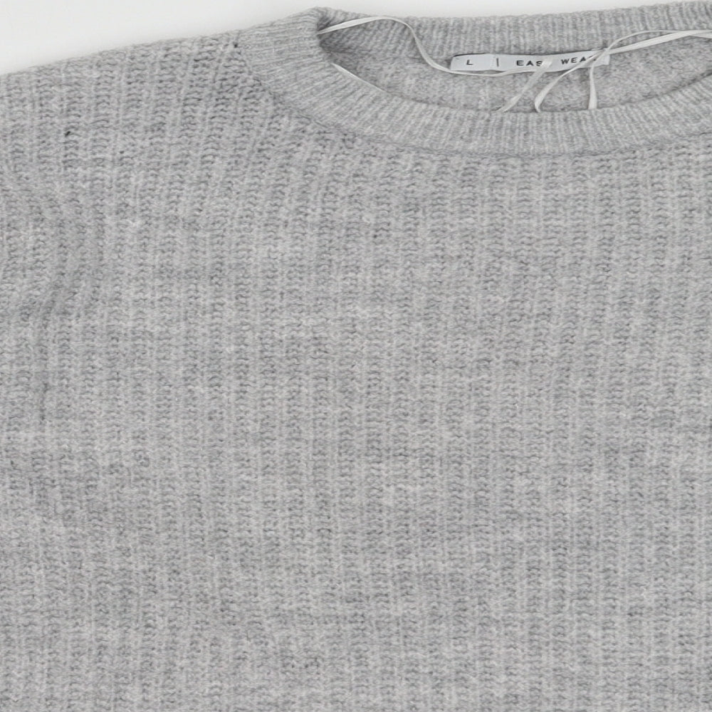 Easy Care Womens Grey  Acrylic  Sweatshirt Size L  Pullover
