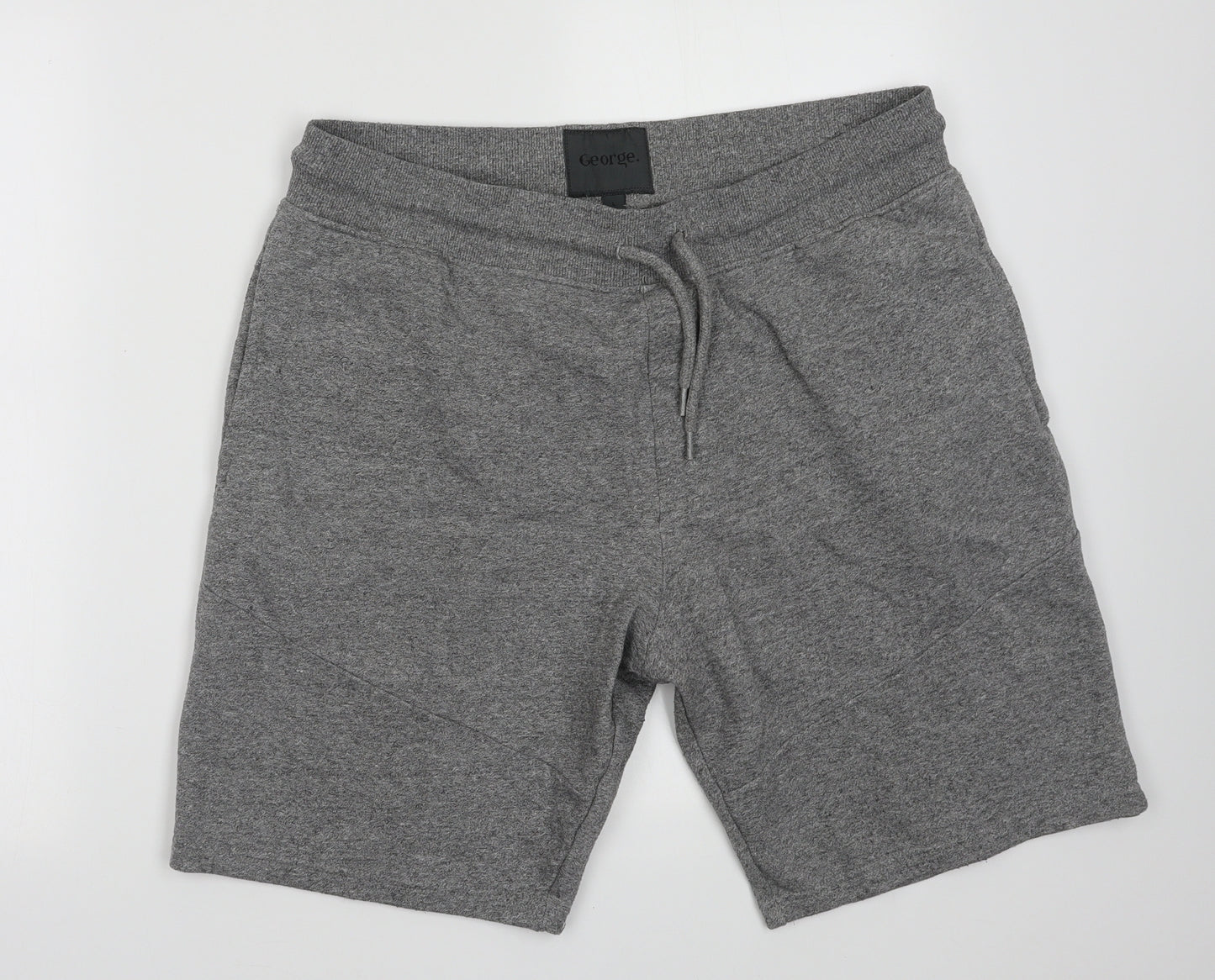 George Mens Grey  Coir Sweat Shorts Size L L10 in Regular Tie