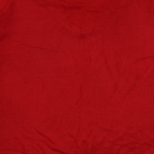 Marks and Spencer Womens Red  Acrylic Pullover Sweatshirt Size 12  Pullover
