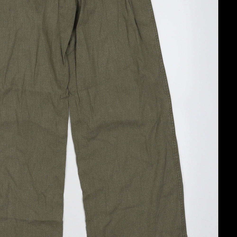 Intuition Womens Green  Linen Trousers  Size 10 L30 in Regular Tie