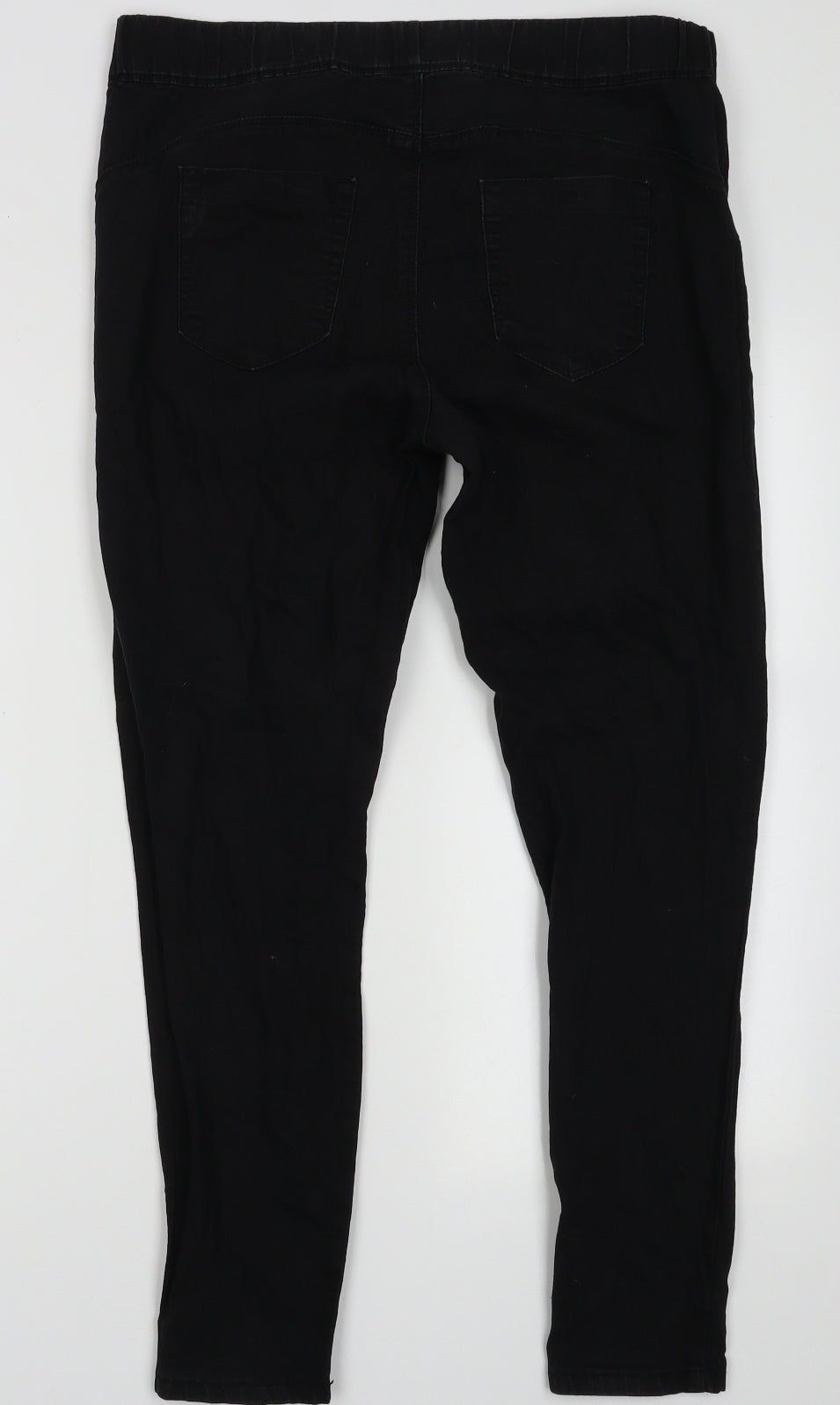 Primark Womens Black  Cotton Jegging Trousers Size 16 L30 in Regular