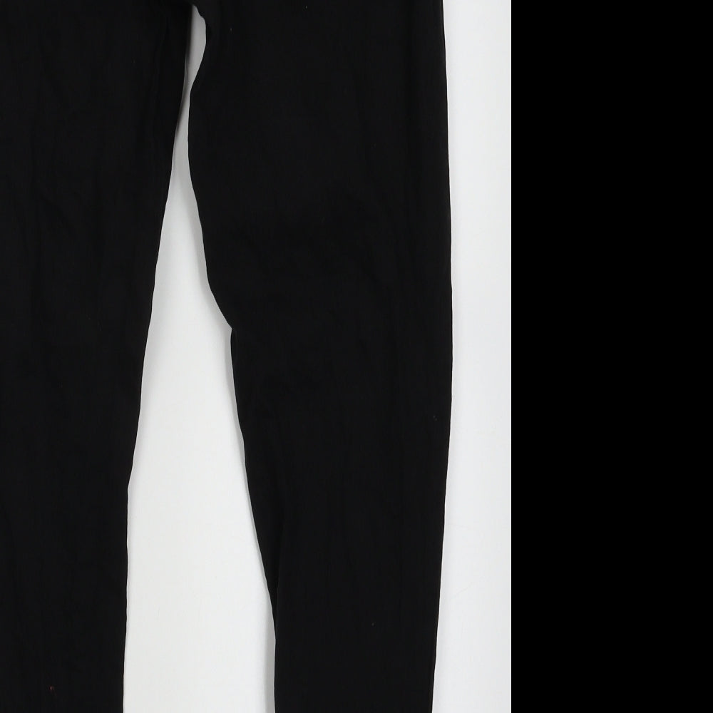 Primark Womens Black  Cotton Jegging Trousers Size 16 L30 in Regular