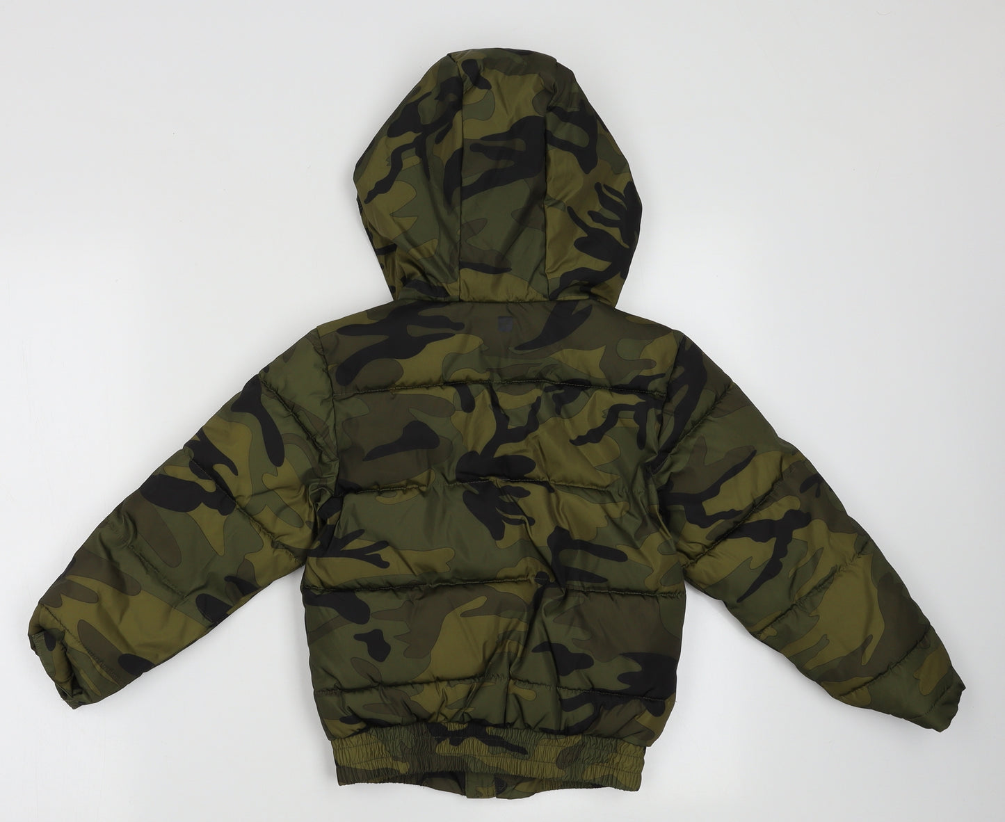 Mountain Warehouse Boys Green Camouflage  Puffer Jacket Jacket Size 5-6 Years  Zip