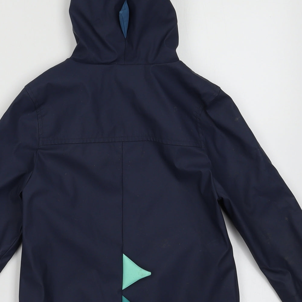 F&F Boys Blue   Rain Coat Coat Size 2-3 Years  Zip - Dinosaur