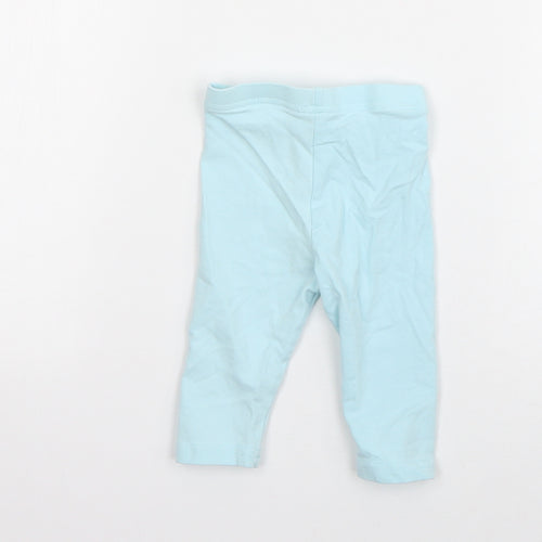Matalan Girls Blue Geometric Cotton Jogger Trousers Size 3-6 Months  Pullover - Unicorn