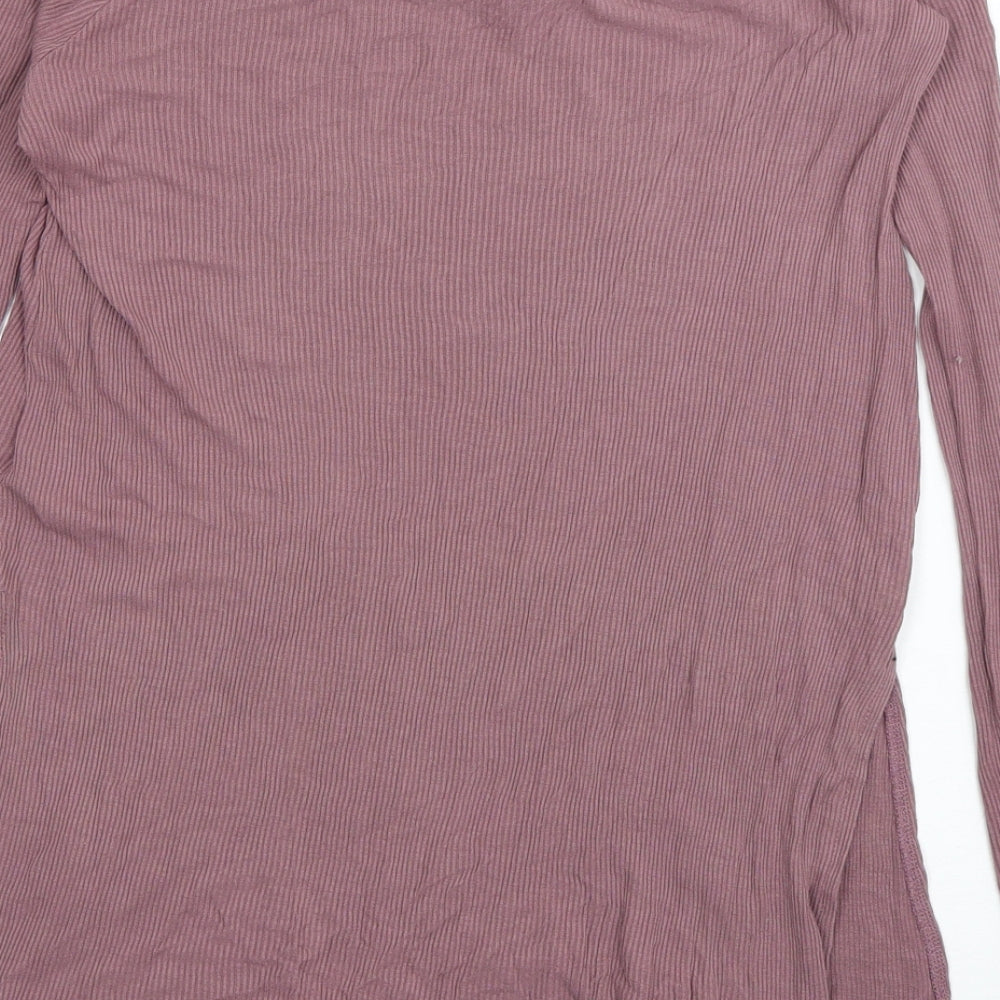 ASOS Womens Purple  Viscose Basic T-Shirt Size 10 Off the Shoulder
