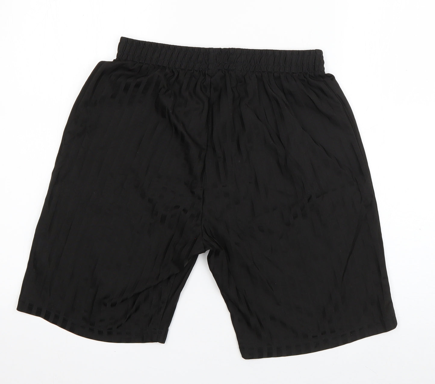 F&F Boys Black Striped Polyester Sweat Shorts Size 13-14 Years  Regular Drawstring