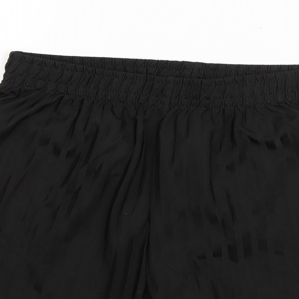 F&F Boys Black Striped Polyester Sweat Shorts Size 13-14 Years  Regular Drawstring