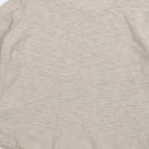 Per Una Womens Beige Scoop Neck  Acrylic Pullover Jumper Size 12