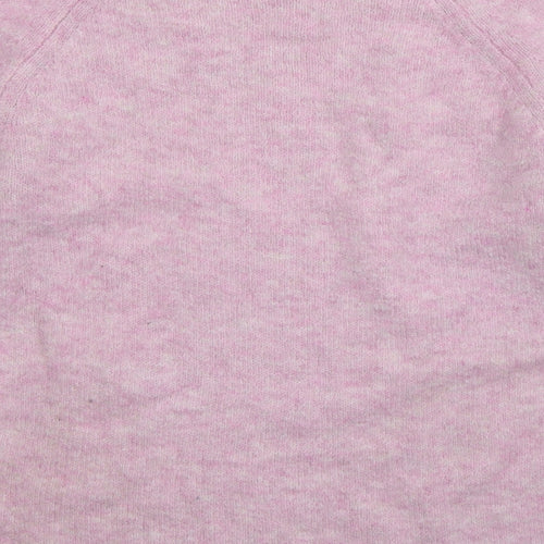 Marks and Spencer Womens Pink Crew Neck  Acrylic Pullover Jumper Size S