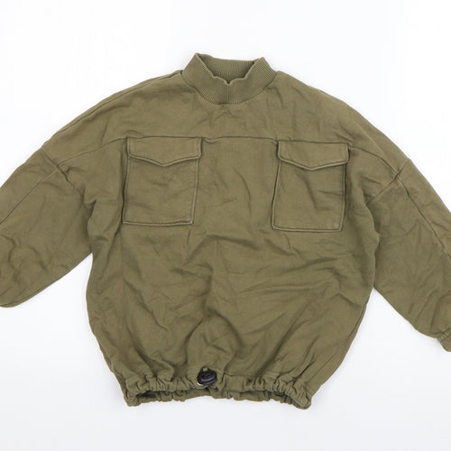 NEXT Boys Green  Cotton Pullover Sweatshirt Size 5 Years  Pullover