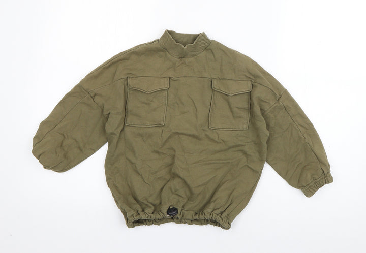 NEXT Boys Green  Cotton Pullover Sweatshirt Size 5 Years  Pullover
