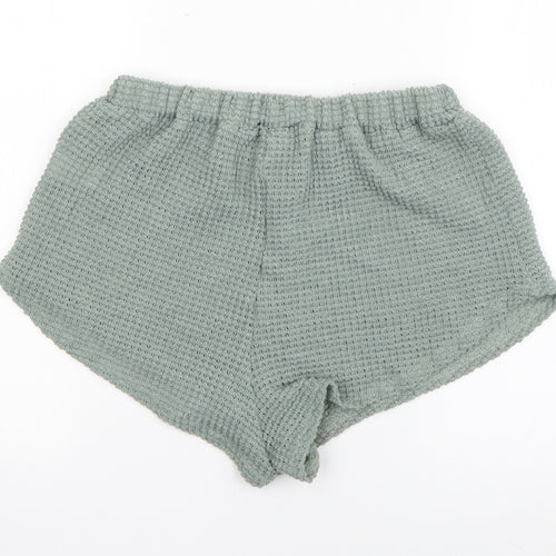 Preworn Womens Green Solid Polyester Capri Pyjama Pants Size S