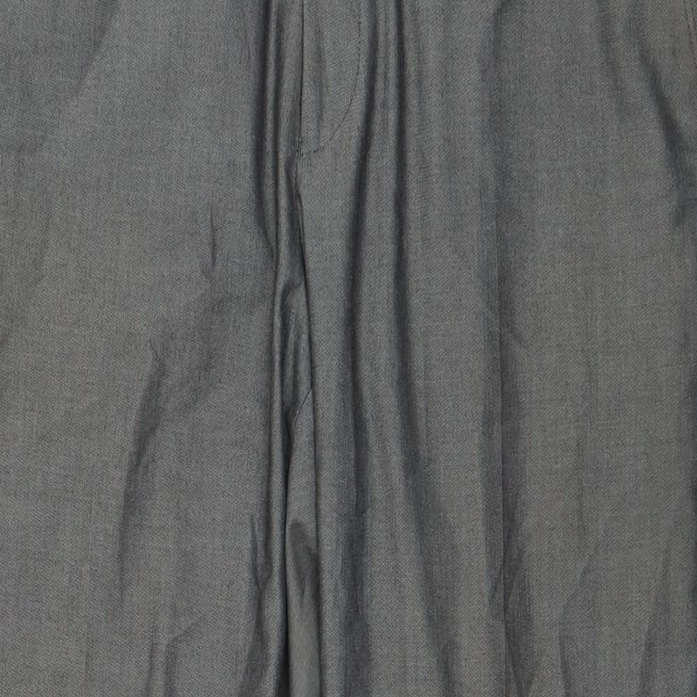 Preworn Mens Grey  Polyester Trousers  Size 36 in L30 in Regular