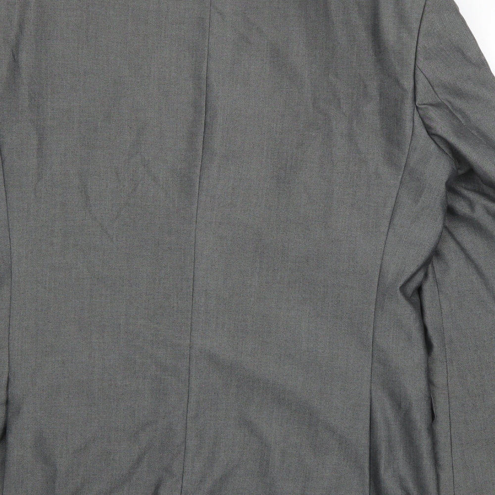 Karl Jackson Mens Grey  Polyester Jacket Suit Jacket Size L