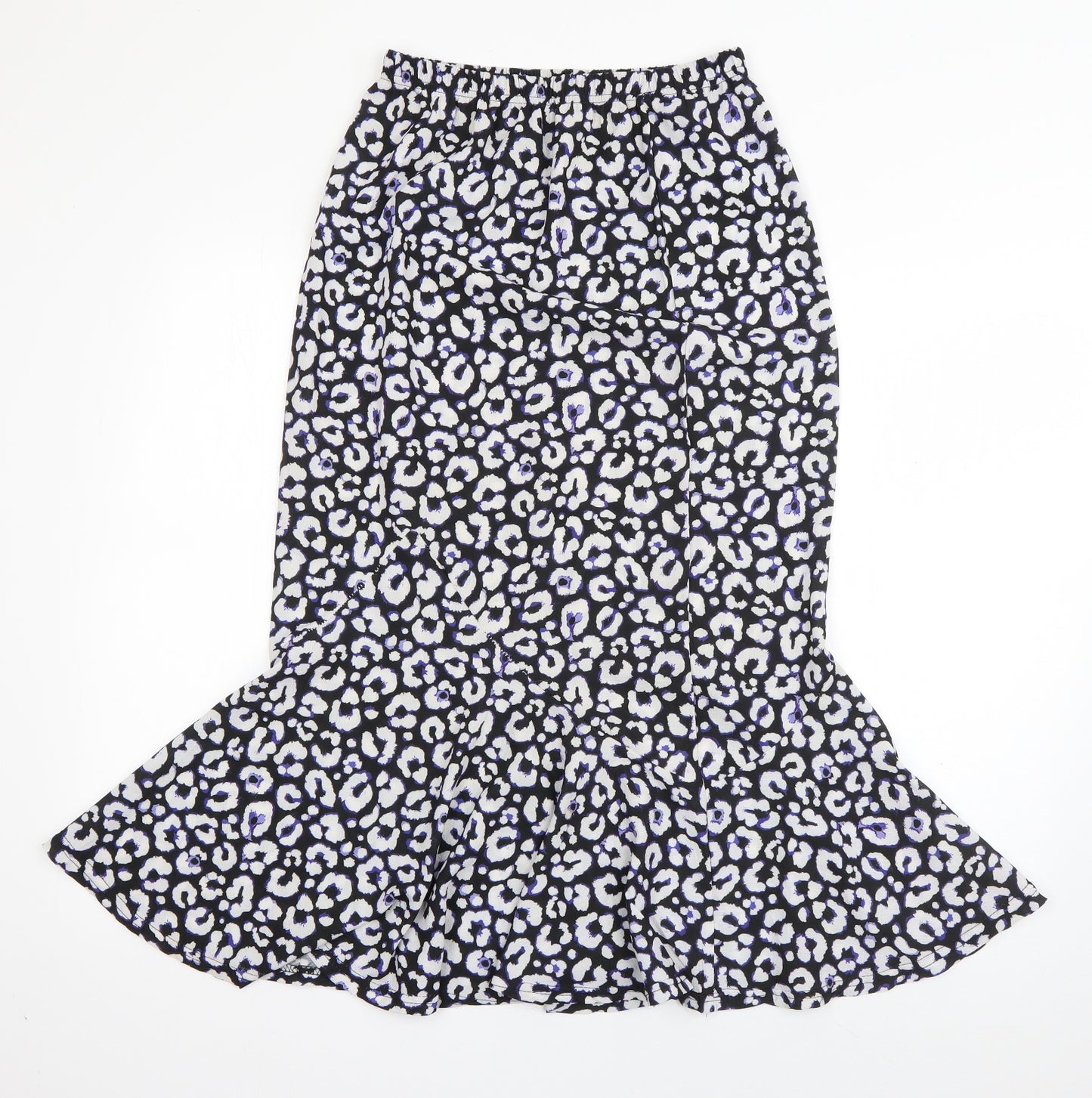 Boohoo Womens Blue Animal Print Polyester Straight & Pencil Skirt Size 8
