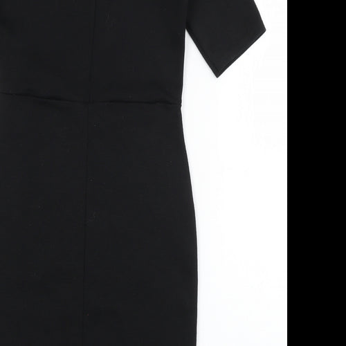 Missguided Womens Black  Polyester T-Shirt Dress  Size 10  Round Neck Pullover
