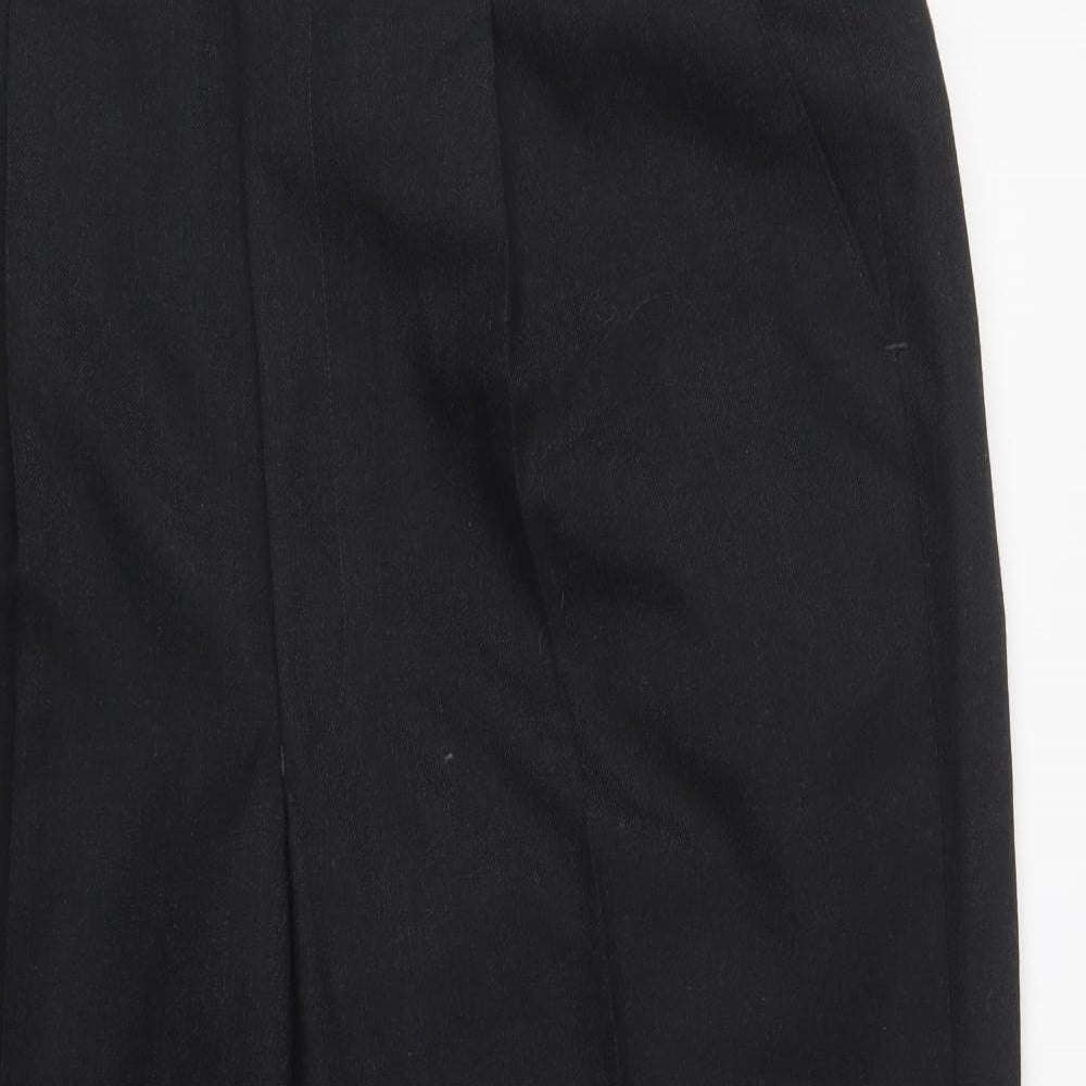 Viceroy Mens Black  Polyester Dress Pants Trousers Size 42 L27 in Regular Hook & Loop