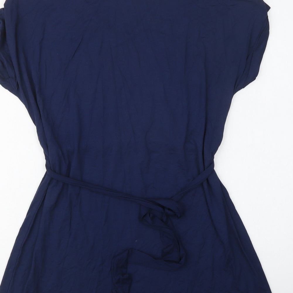 F&F Womens Blue  Viscose Slip Dress  Size 12  V-Neck
